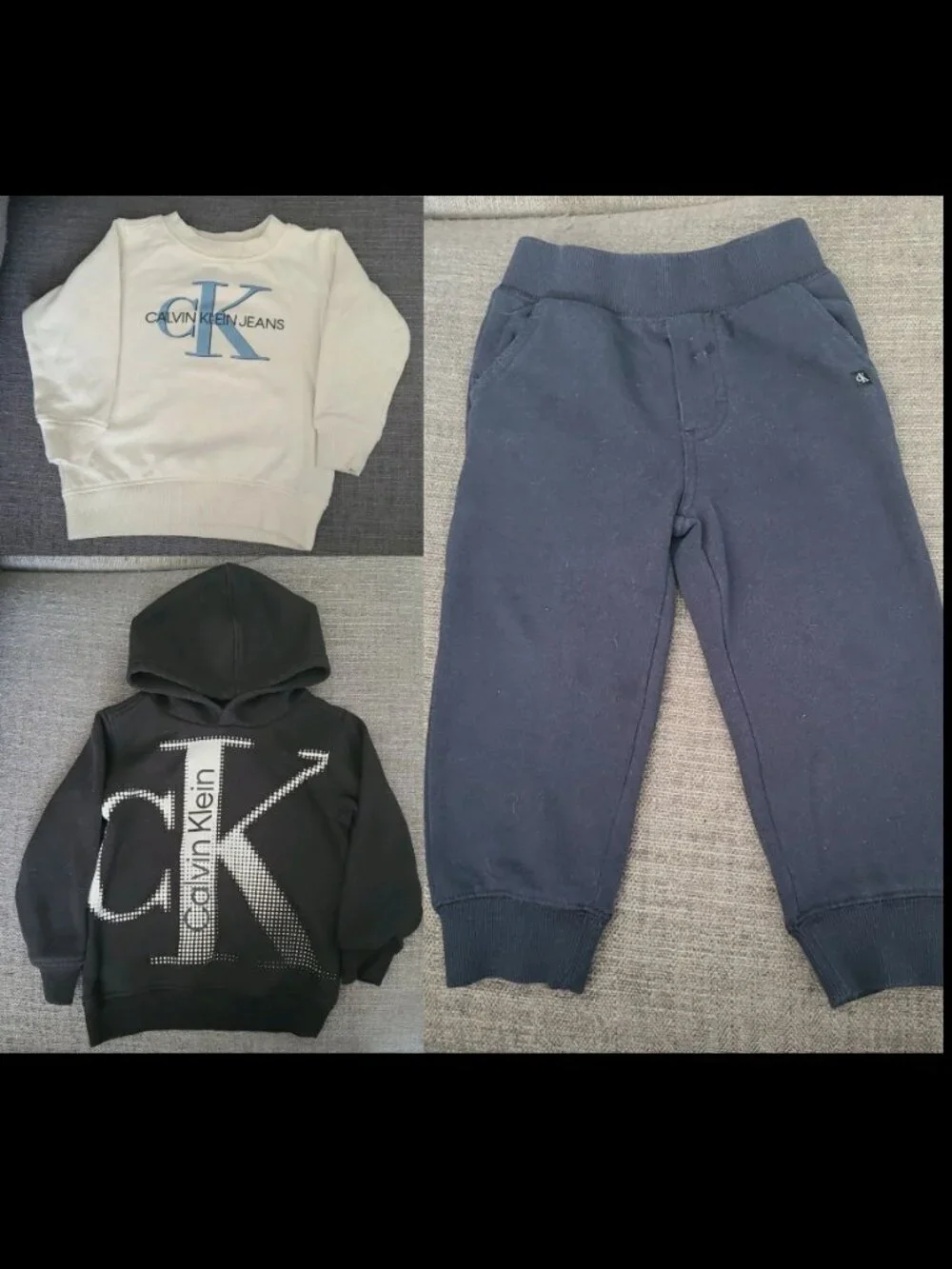 Lot Of 3 Calvin Klein Clothing For Toddlers 24 Months-3T, 2 Tops & 1 Sweatpants
